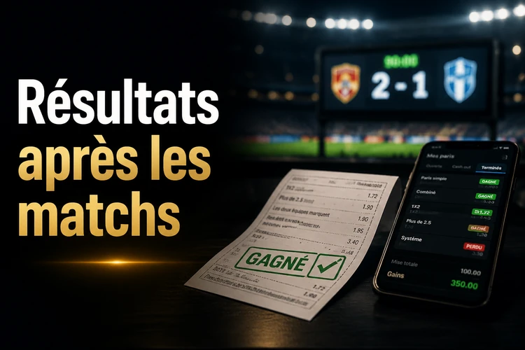 Consulter les résultats après les matchs